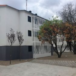 Rehabilitación de edificio de tres alturas con fachada de  dibujo vegetal troquelado